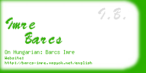 imre barcs business card